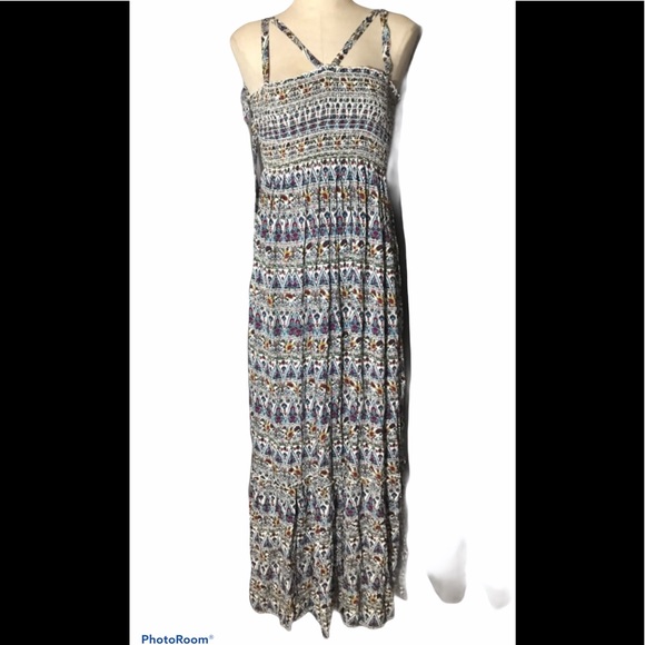 BOBEAU Halter String Tie Maxi  Paisley Summer Dress Small - Picture 1 of 8